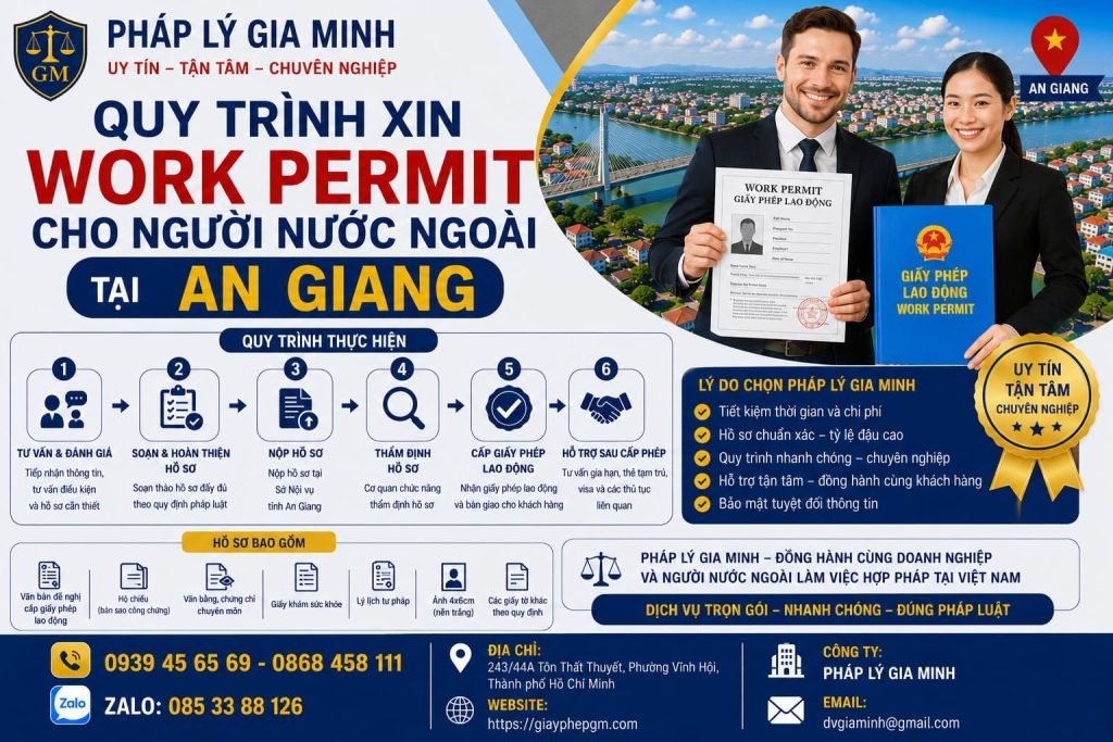Quy trình xin work permit cho người nước ngoài tại An Giang