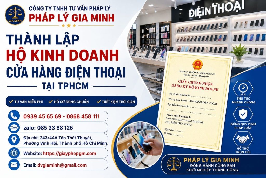 Thành lập hộ kinh doanh cửa hàng điện thoại tại TPHCM