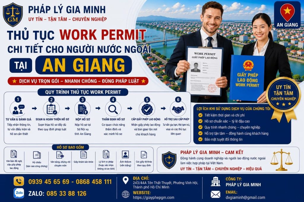 Thủ tục work permit chi tiết tại An Giang