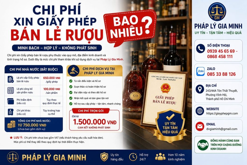 Xin giấy phép bán lẻ rượu tại Tiền Giang