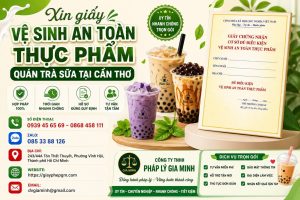 Xin giấy vệ sinh an toàn thực phẩm quán trà sữa tại Cần Thơ