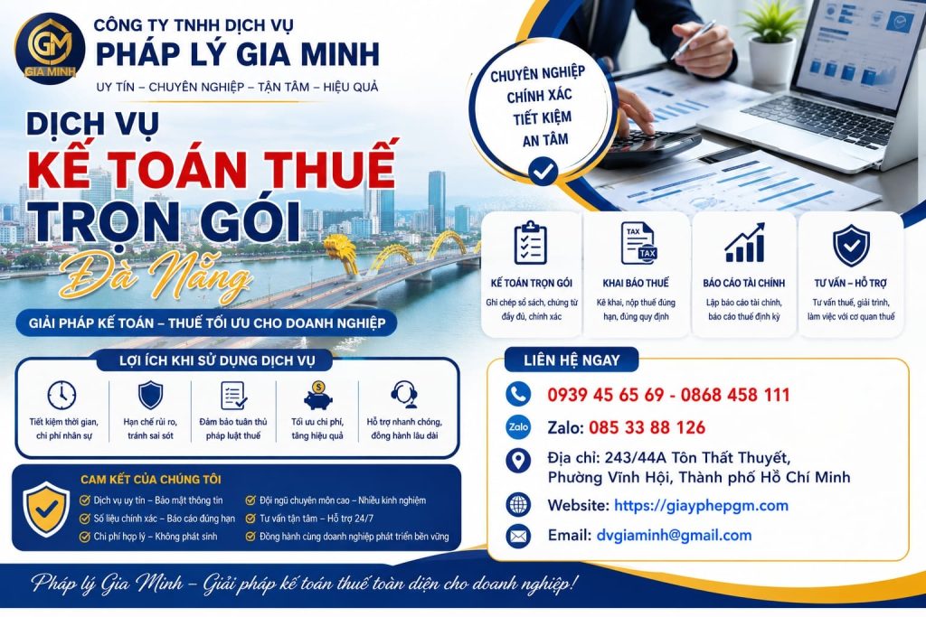 Dịch vụ kế toán thuế trọn gói Đà Nẵng