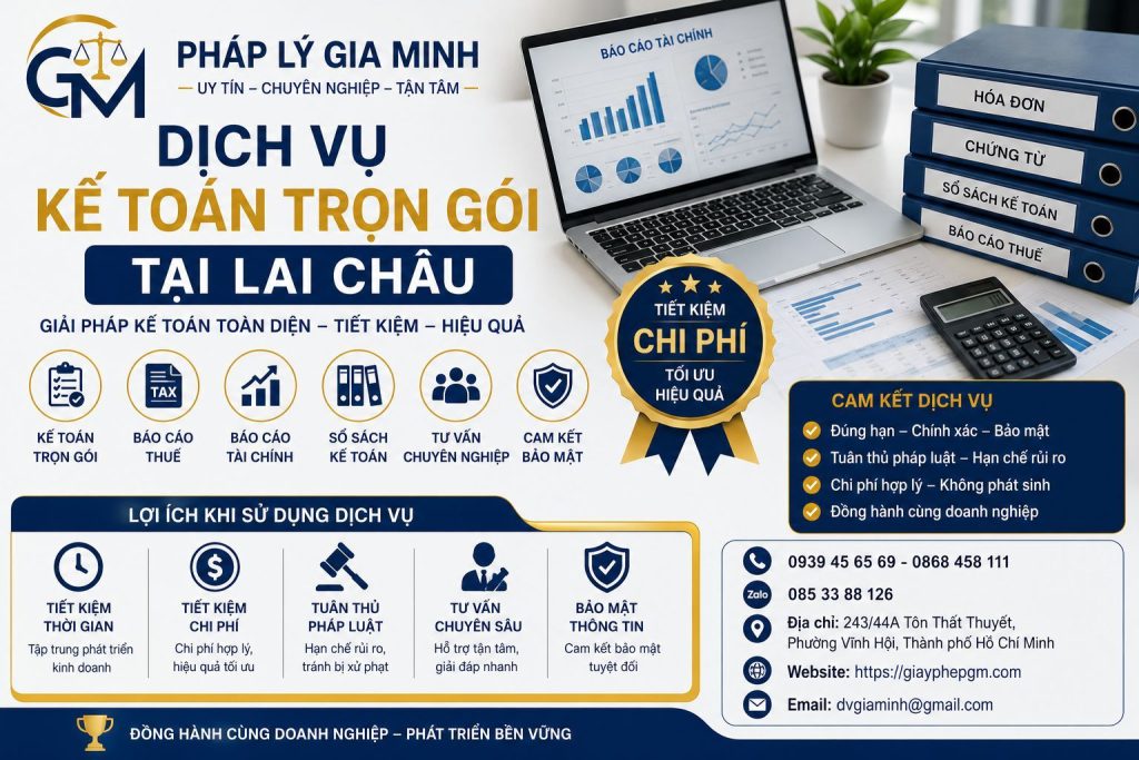 Dịch vụ kế toán trọn gói tại Lai Châu