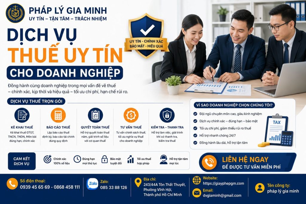 Dịch vụ thuế uy tín cho doanh nghiệp