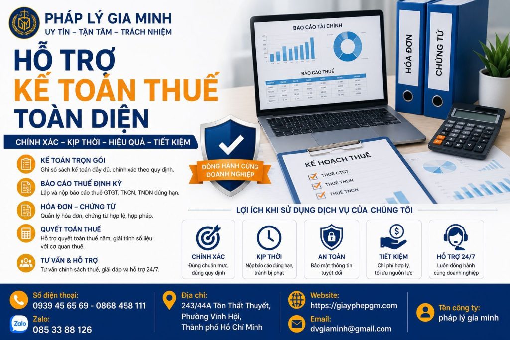 Hỗ trợ kế toán thuế toàn diện