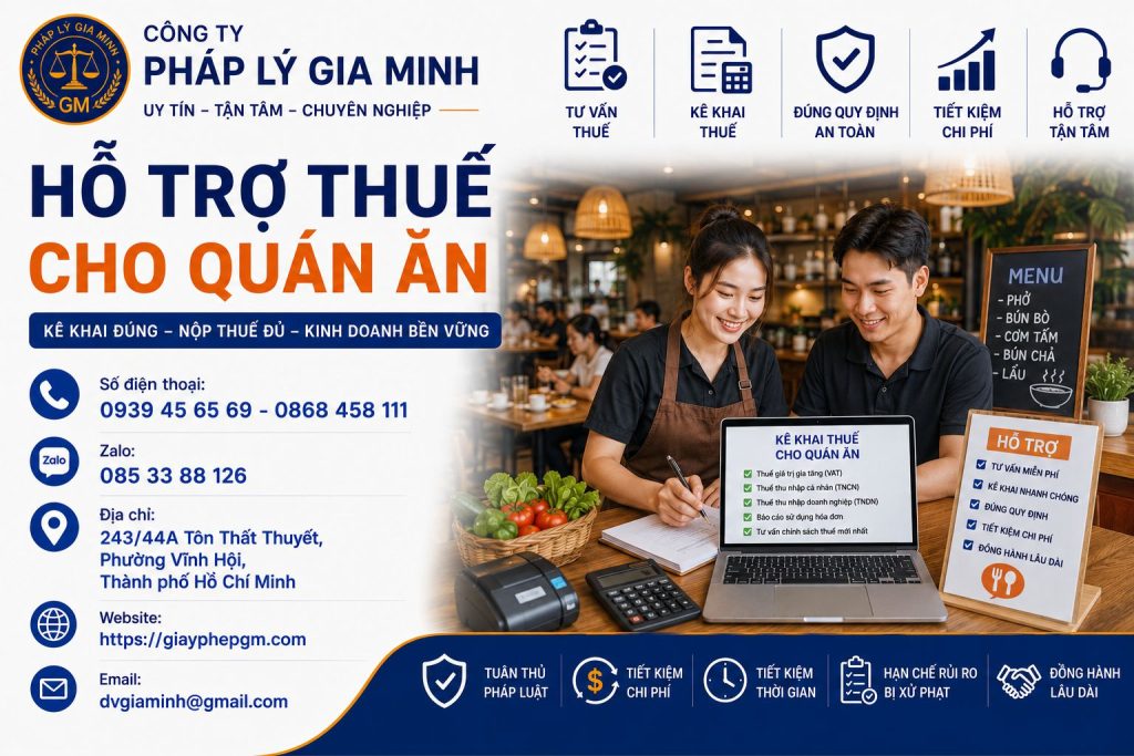 Hỗ trợ thuế cho quán ăn