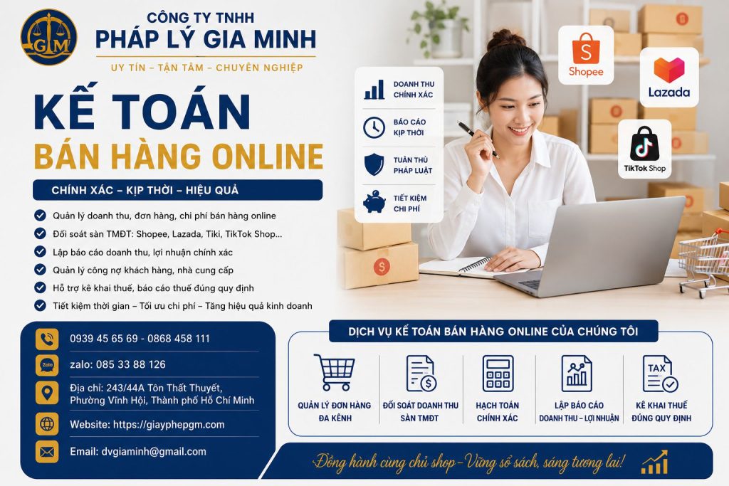 Kế toán bán hàng online