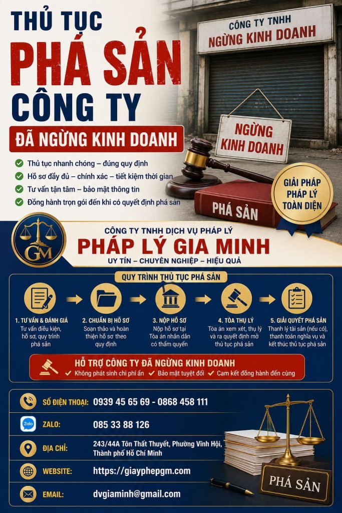 Thủ Tục Phá Sản Công Ty Đã Ngừng Kinh Doanh