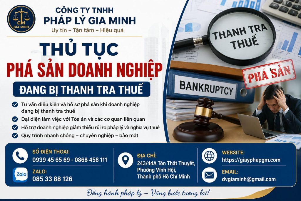 Thủ Tục Phá Sản Doanh Nghiệp Đang Bị Thanh Tra Thuế – Quy Trình Pháp Lý, Rủi Ro Và Hướng Xử Lý 1 Thủ Tục Phá Sản Doanh Nghiệp Đang Bị Thanh Tra Thuế