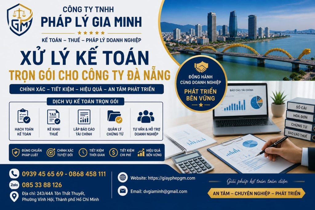 Xử lý kế toán trọn gói cho công ty Đà Nẵng