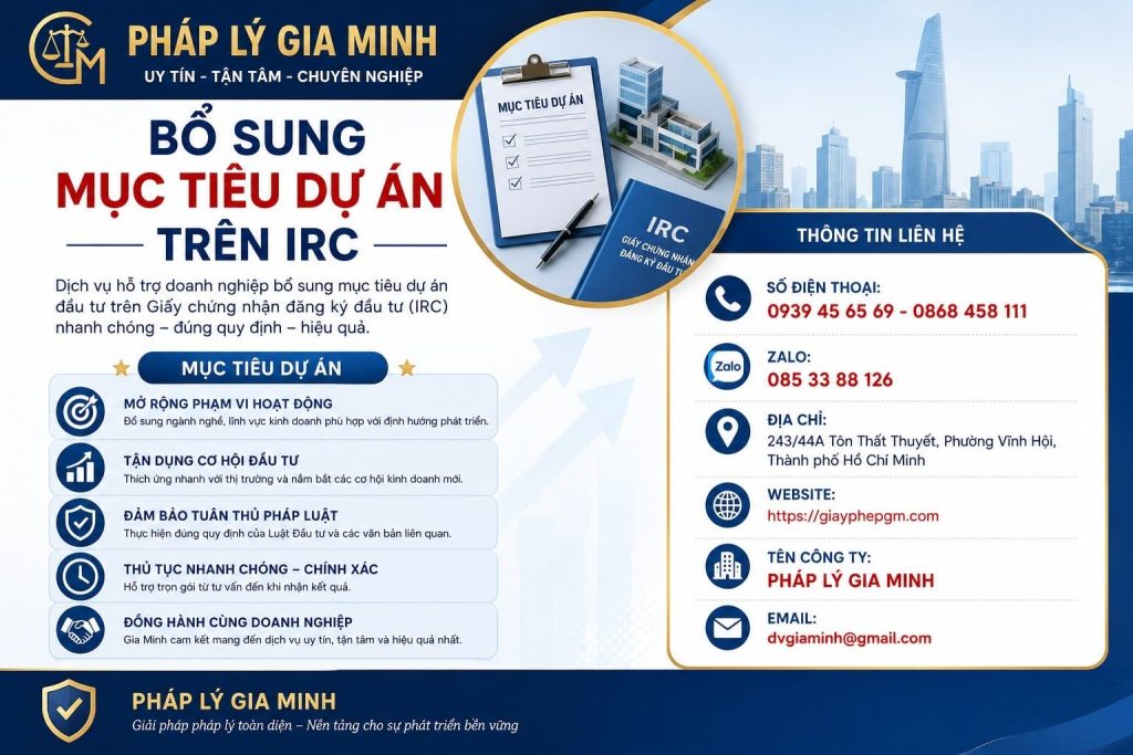 Bổ Sung Mục Tiêu Dự Án Trên IRC
