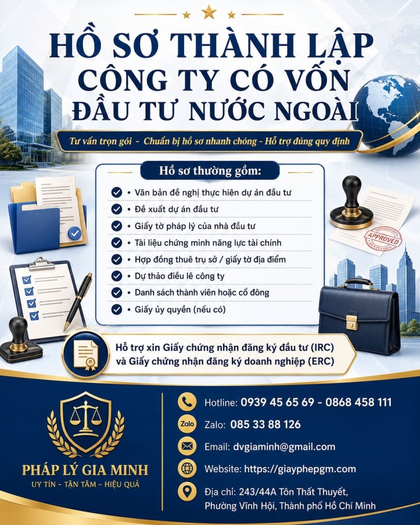 Hồ Sơ Thành Lập Công Ty Có Vốn Đầu Tư Nước Ngoài