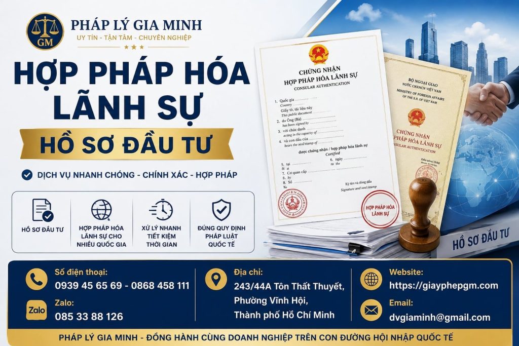 Hợp Pháp Hóa Lãnh Sự Hồ Sơ Đầu Tư