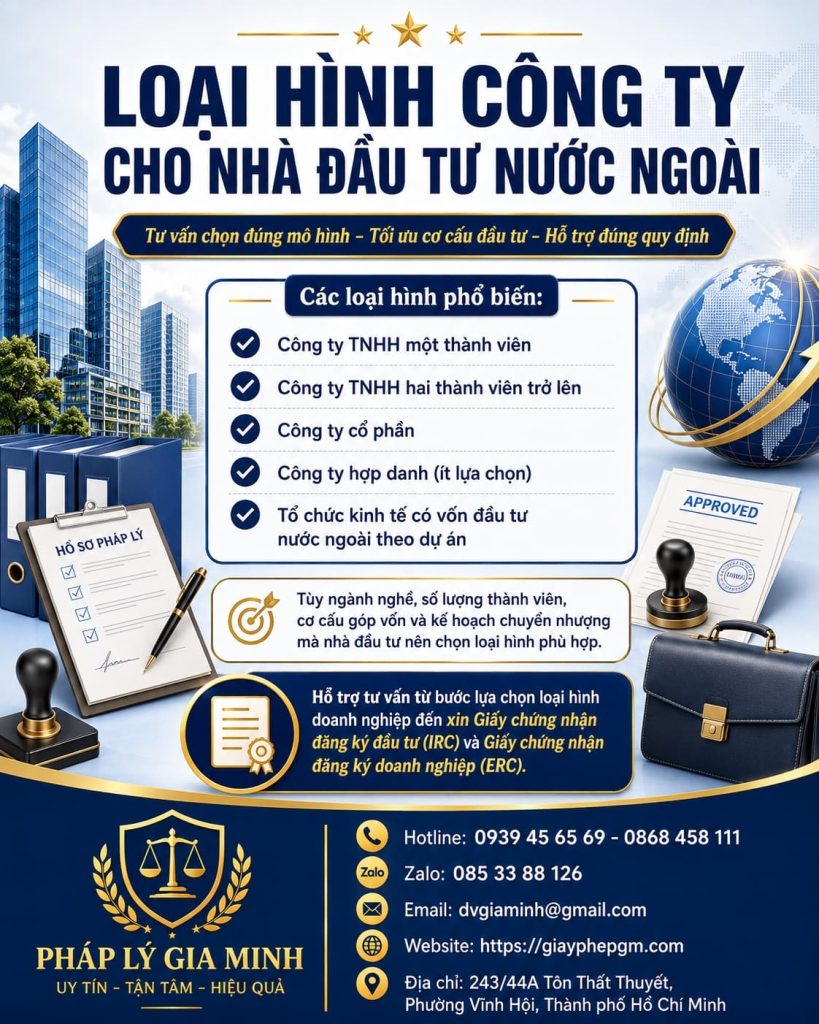 Loại Hình Công Ty Cho Nhà Đầu Tư Nước Ngoài