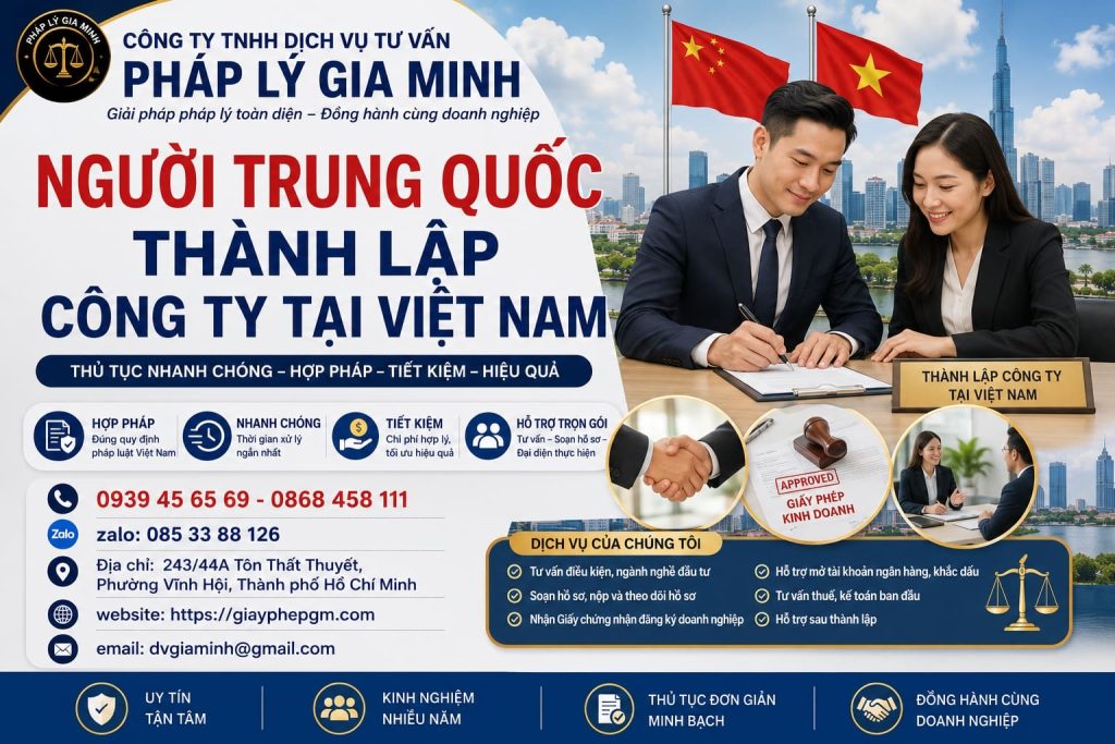 Người Trung Quốc Thành Lập Công Ty Tại Việt Nam