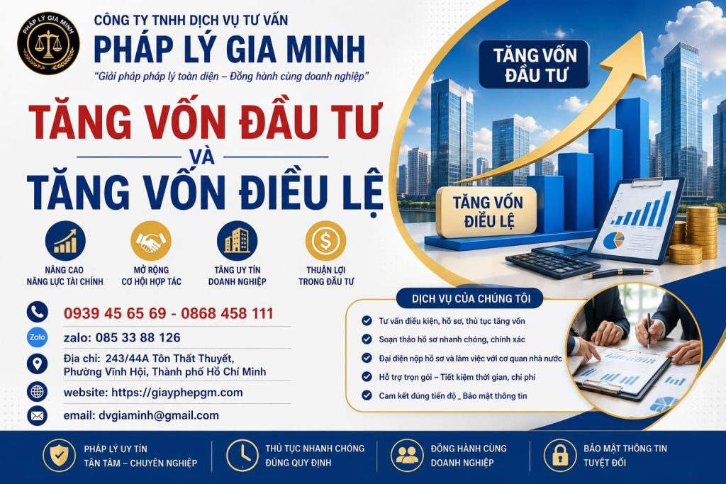 Tăng Vốn Đầu Tư Và Tăng Vốn Điều Lệ