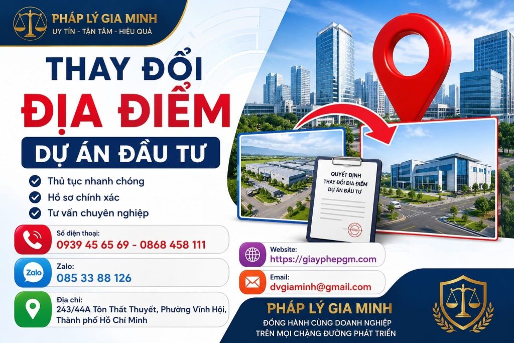 Thay Đổi Địa Điểm Dự Án Đầu Tư