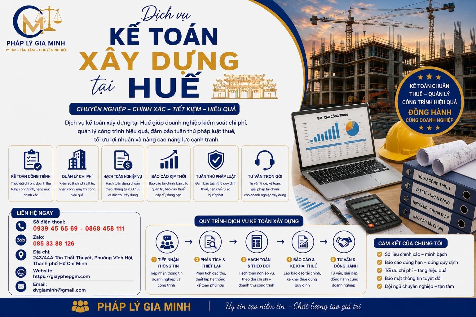 Dịch vụ kế toán xây dựng tại Huế